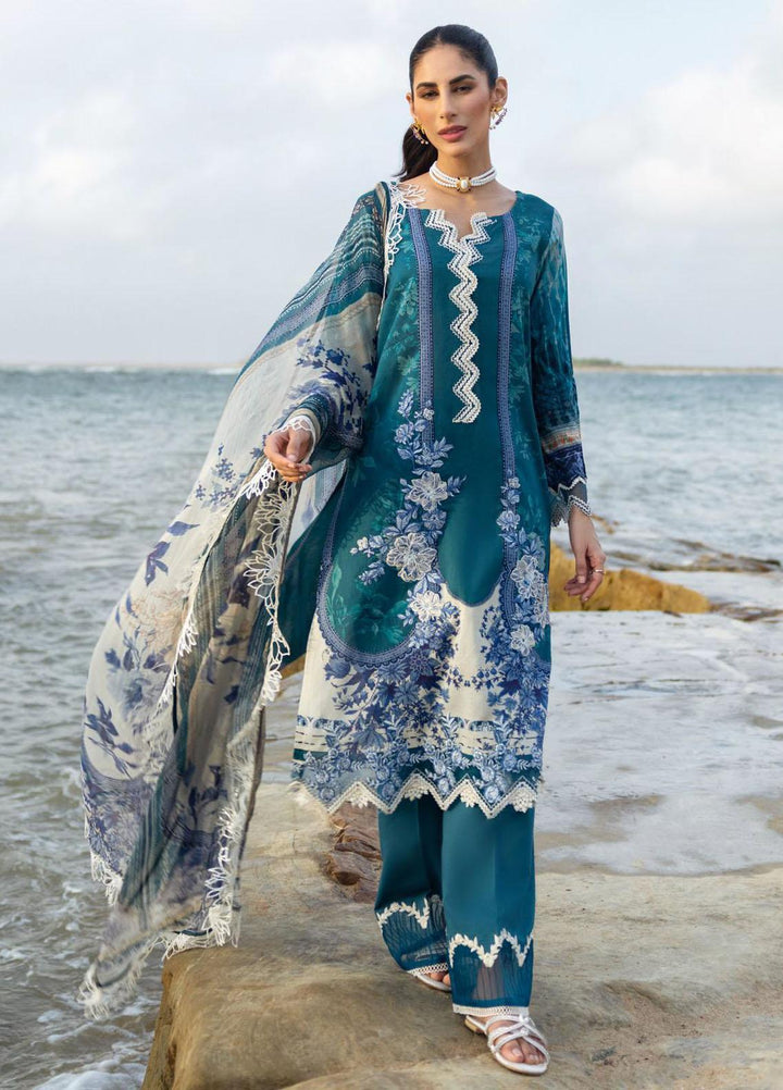 Elaf Embroidered Lawn Suits Unstitched 3 Piece EF23SL ESC-04A - Summer Collection