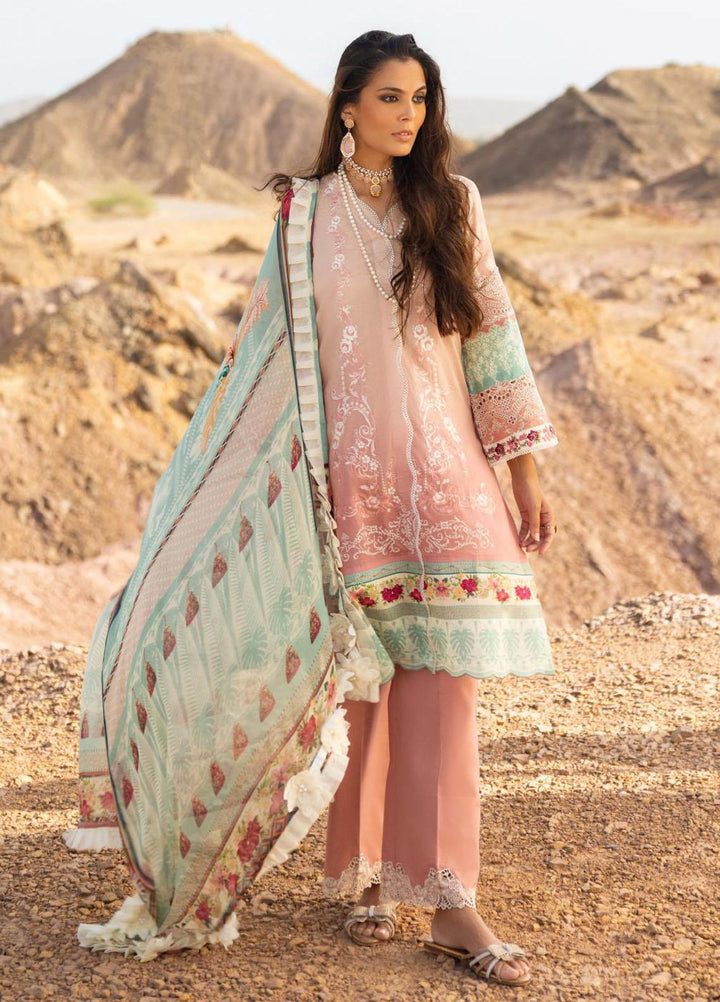 Elaf Embroidered Lawn Suits Unstitched 3 Piece EF23SL ESC-05A - Summer Collection