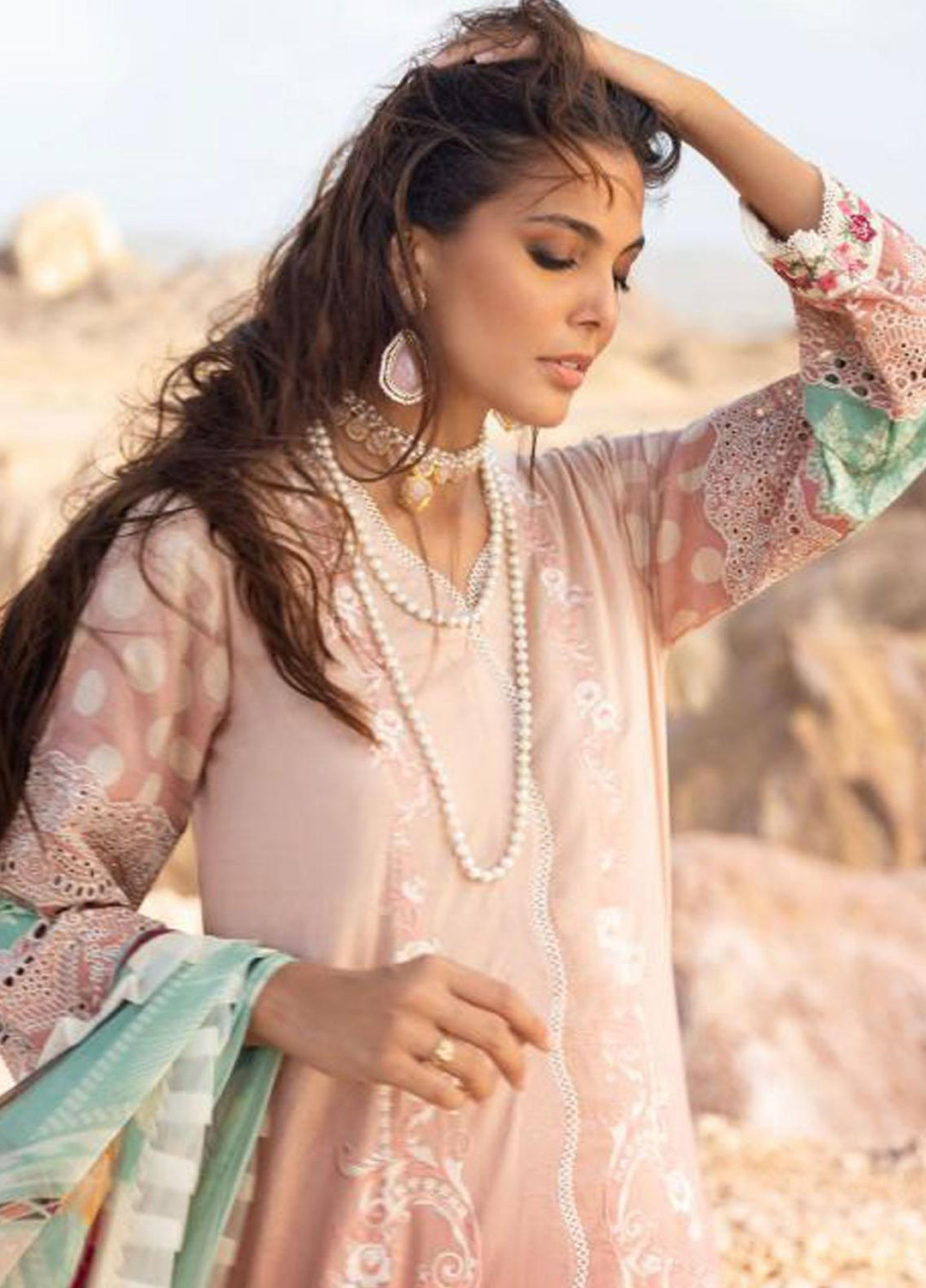 Elaf Embroidered Lawn Suits Unstitched 3 Piece EF23SL ESC-05A - Summer Collection