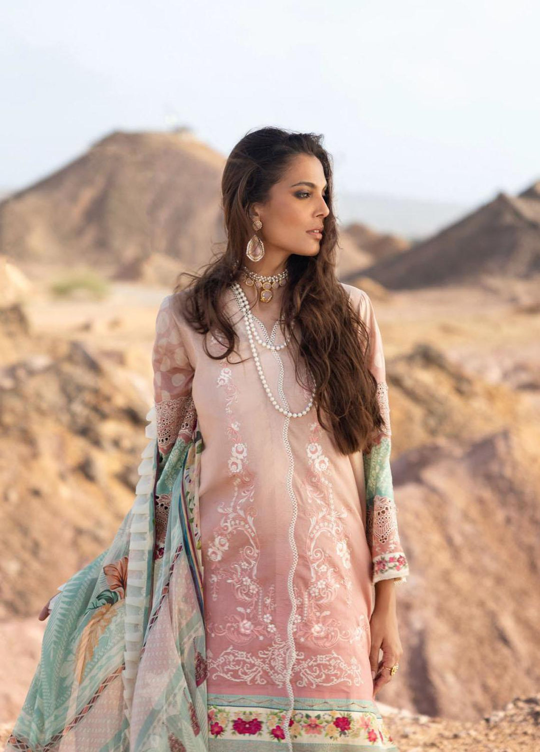 Elaf Embroidered Lawn Suits Unstitched 3 Piece EF23SL ESC-05A - Summer Collection