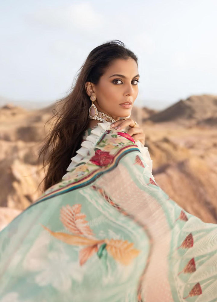 Elaf Embroidered Lawn Suits Unstitched 3 Piece EF23SL ESC-05A - Summer Collection