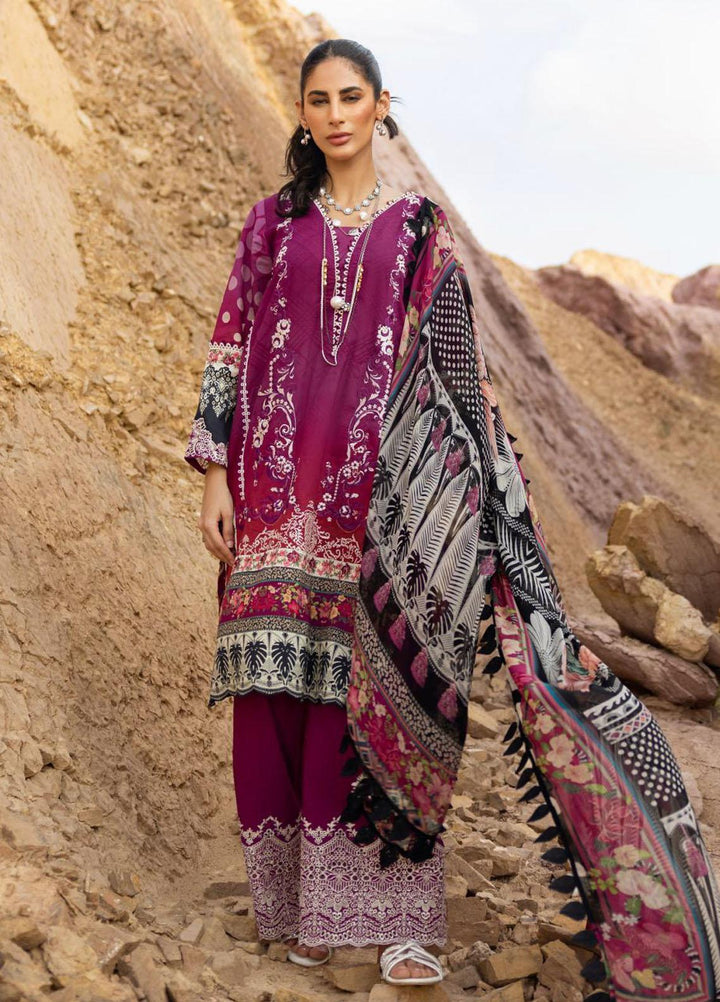Elaf Embroidered Lawn Suits Unstitched 3 Piece EF23SL ESC-05B - Summer Collection