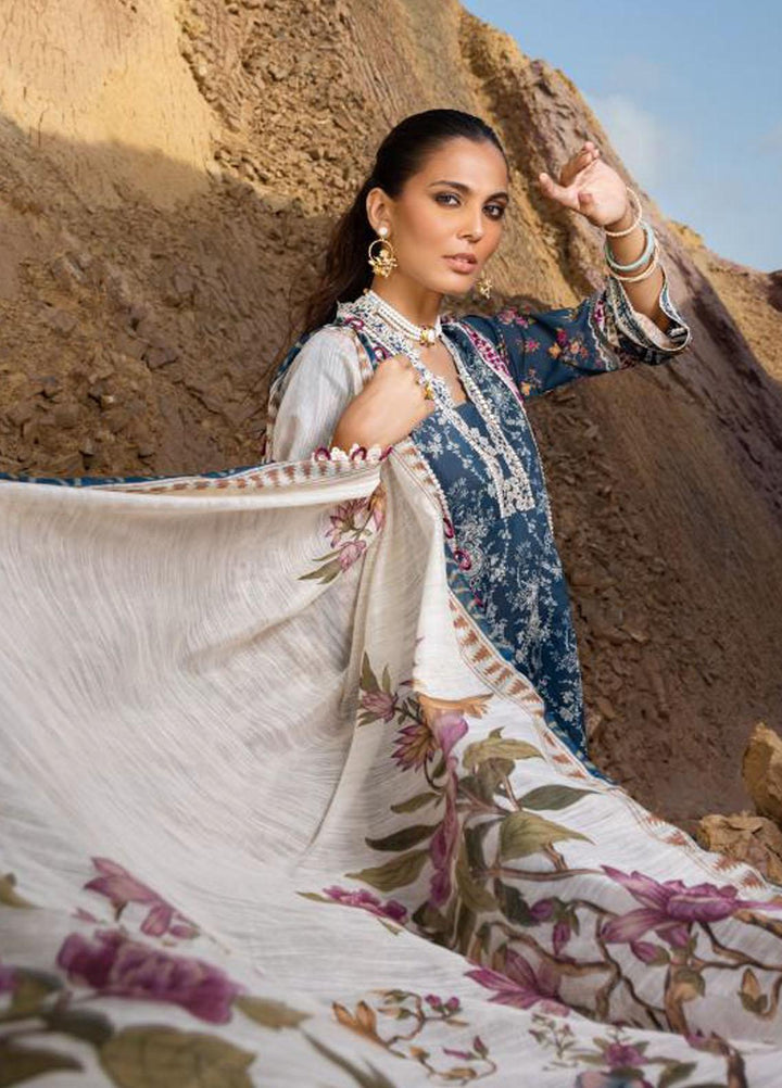 Elaf Embroidered Lawn Suits Unstitched 3 Piece EF23SL ESC-07A - Summer Collection