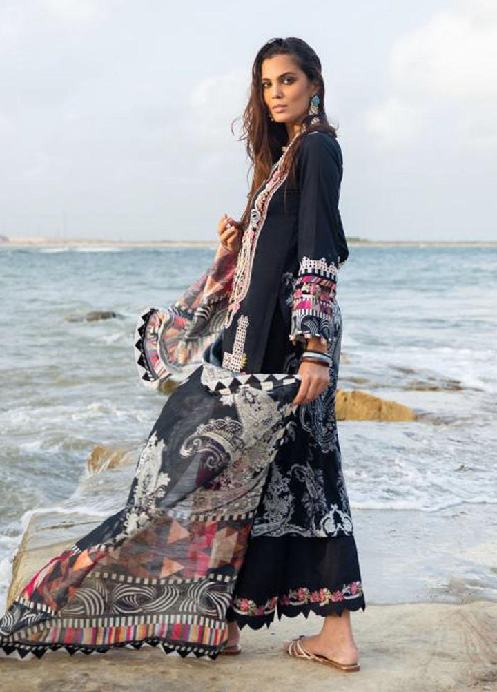 Elaf Embroidered Lawn Suits Unstitched 3 Piece EF23SL ESC-08A - Summer Collection