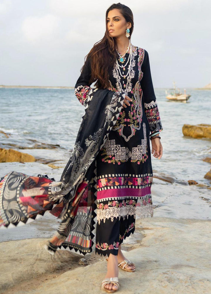Elaf Embroidered Lawn Suits Unstitched 3 Piece EF23SL ESC-08A - Summer Collection