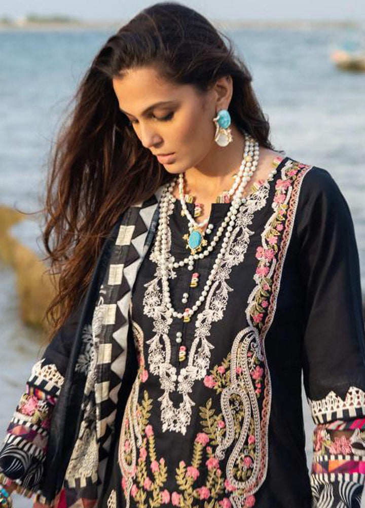 Elaf Embroidered Lawn Suits Unstitched 3 Piece EF23SL ESC-08A - Summer Collection