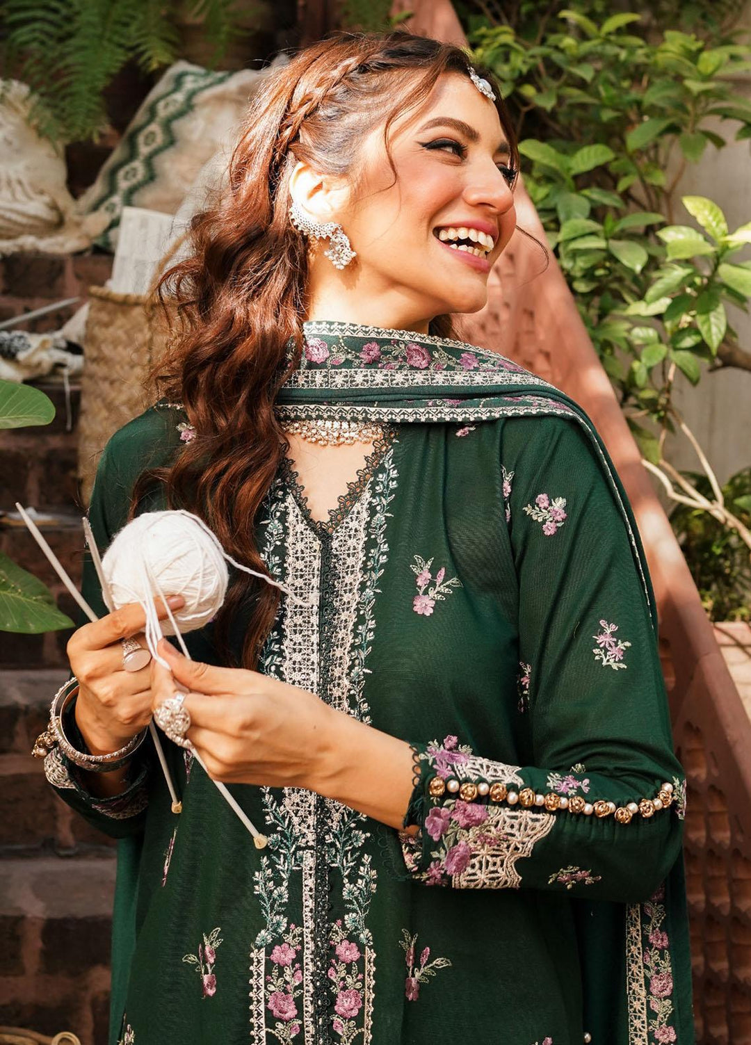 Elaf Embroidered Khaddar Suits Unstitched 3 Piece EF23LW EKW-01B Arzoo - Winter Collection