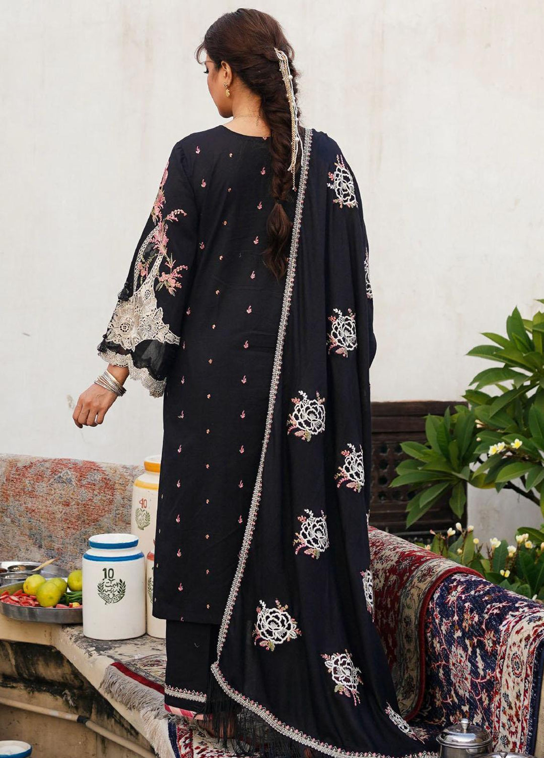 Elaf Embroidered Khaddar Suits Unstitched 3 Piece EF23LW EKW-02 Banafsh - Winter Collection