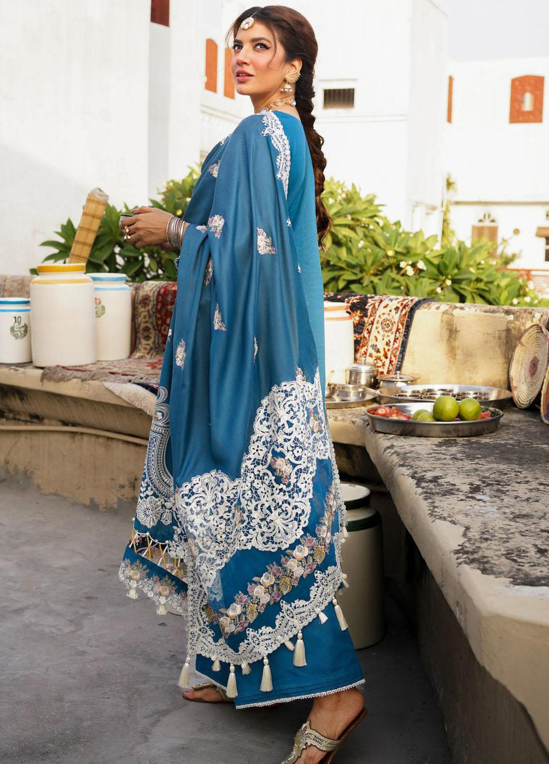 Elaf Embroidered Khaddar Suits Unstitched 3 Piece EF23LW EKW-07 Falak - Winter Collection