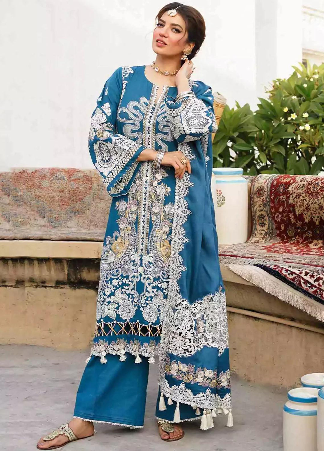 Elaf Embroidered Khaddar Suits Unstitched 3 Piece EF23LW EKW-07 Falak - Winter Collection
