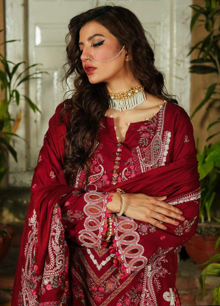 Elaf Embroidered Khaddar Suits Unstitched 3 Piece EF23LW EKW-08 Ghulab - Winter Collection