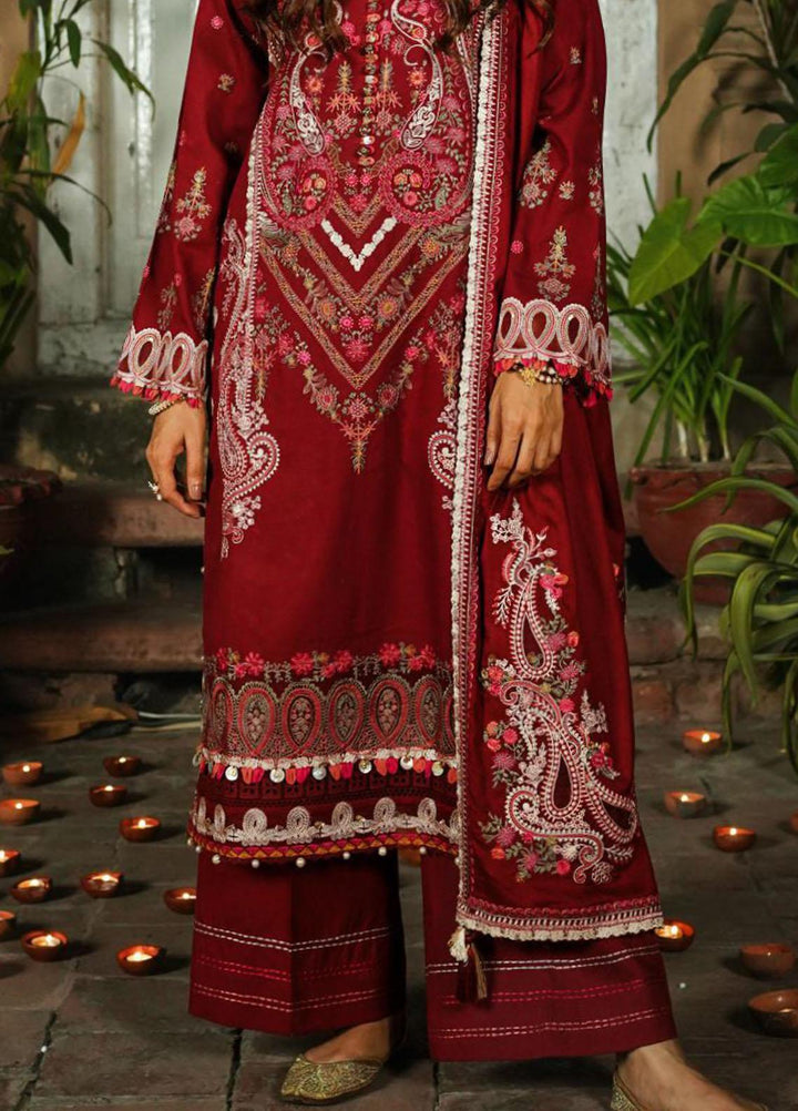 Elaf Embroidered Khaddar Suits Unstitched 3 Piece EF23LW EKW-08 Ghulab - Winter Collection