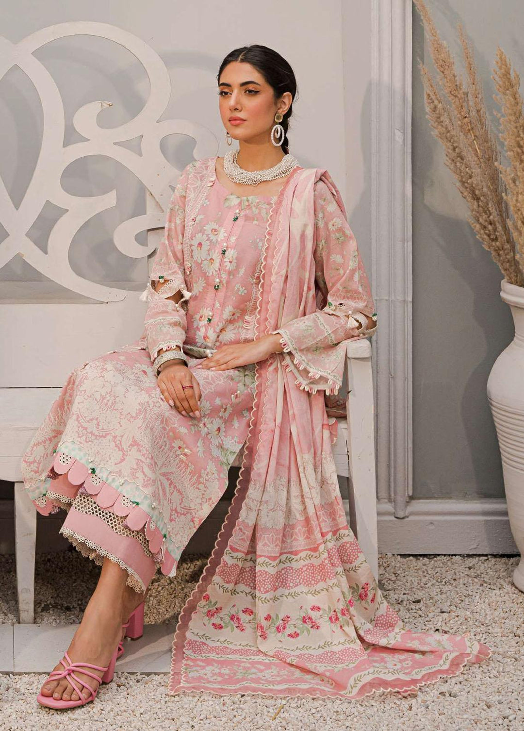 Elaf Printed Lawn Suits Unstitched 3 Piece EF23L EPP-01A - Summer Collection
