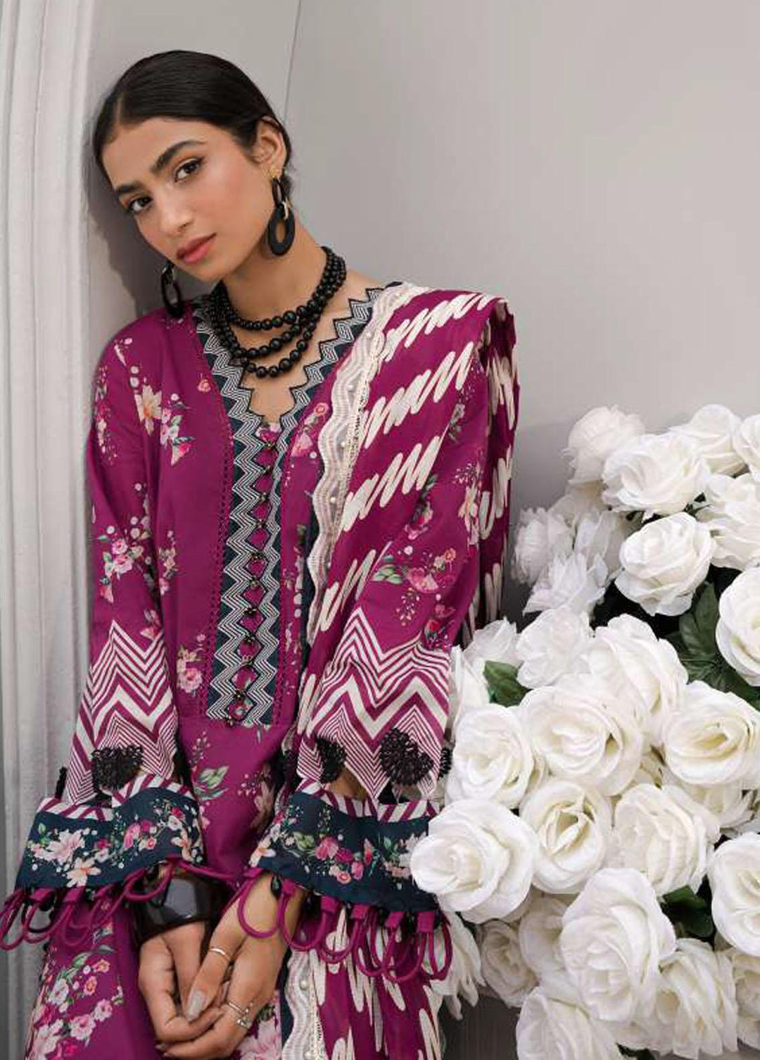 Elaf Printed Lawn Suits Unstitched 3 Piece EF23L EPP-03A - Summer Collection