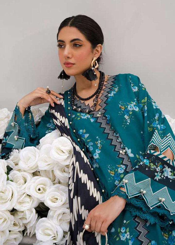 Elaf Printed Lawn Suits Unstitched 3 Piece EF23L EPP-03B - Summer Collection