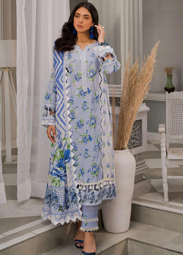 Elaf Printed Lawn Suits Unstitched 3 Piece EF23L EPP-04A - Summer Collection