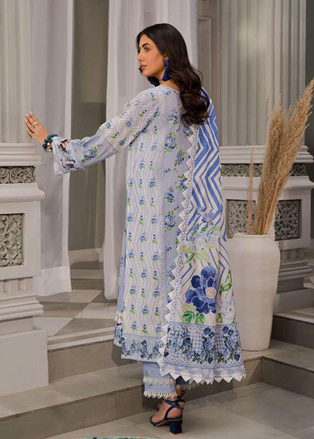 Elaf Printed Lawn Suits Unstitched 3 Piece EF23L EPP-04A - Summer Collection