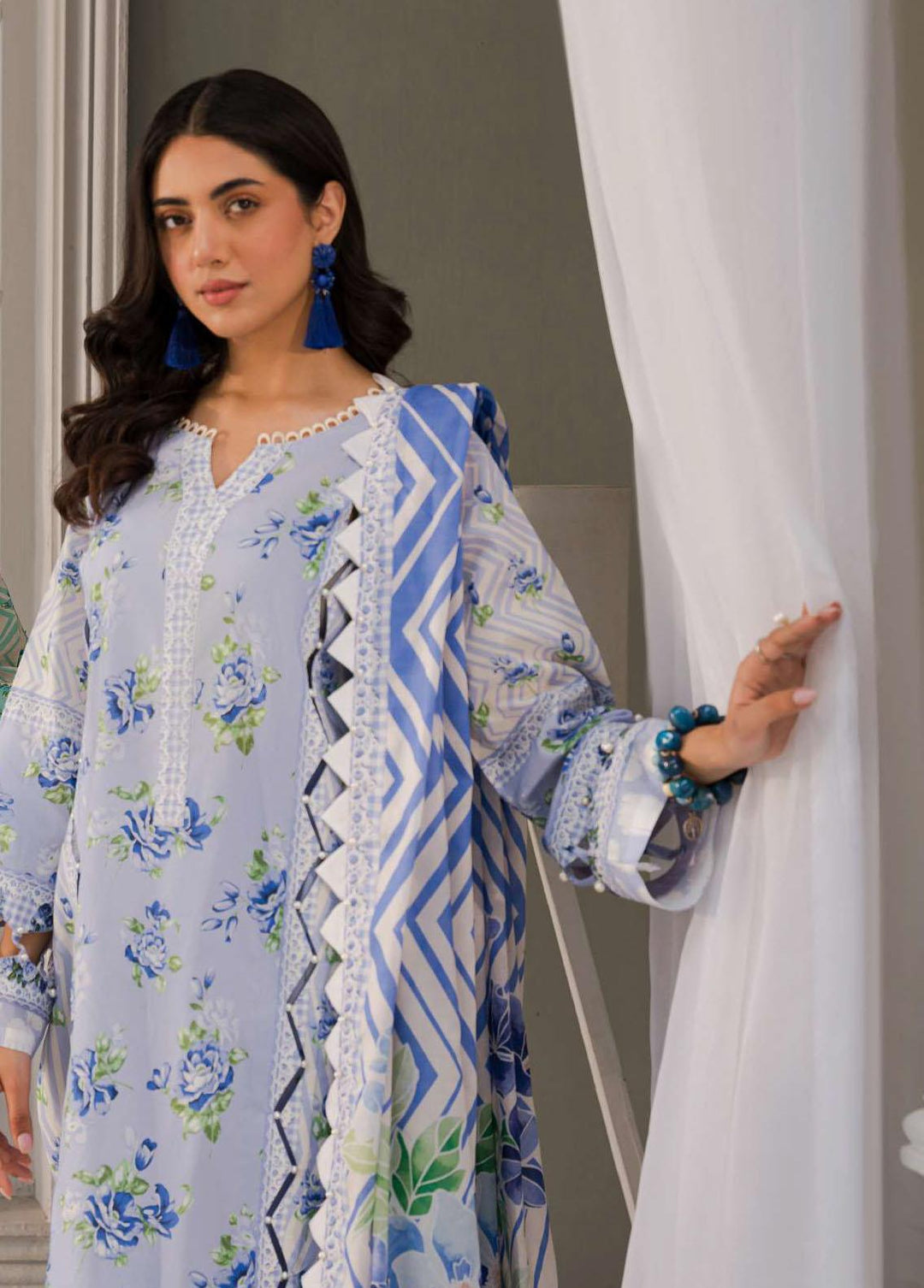 Elaf Printed Lawn Suits Unstitched 3 Piece EF23L EPP-04A - Summer Collection