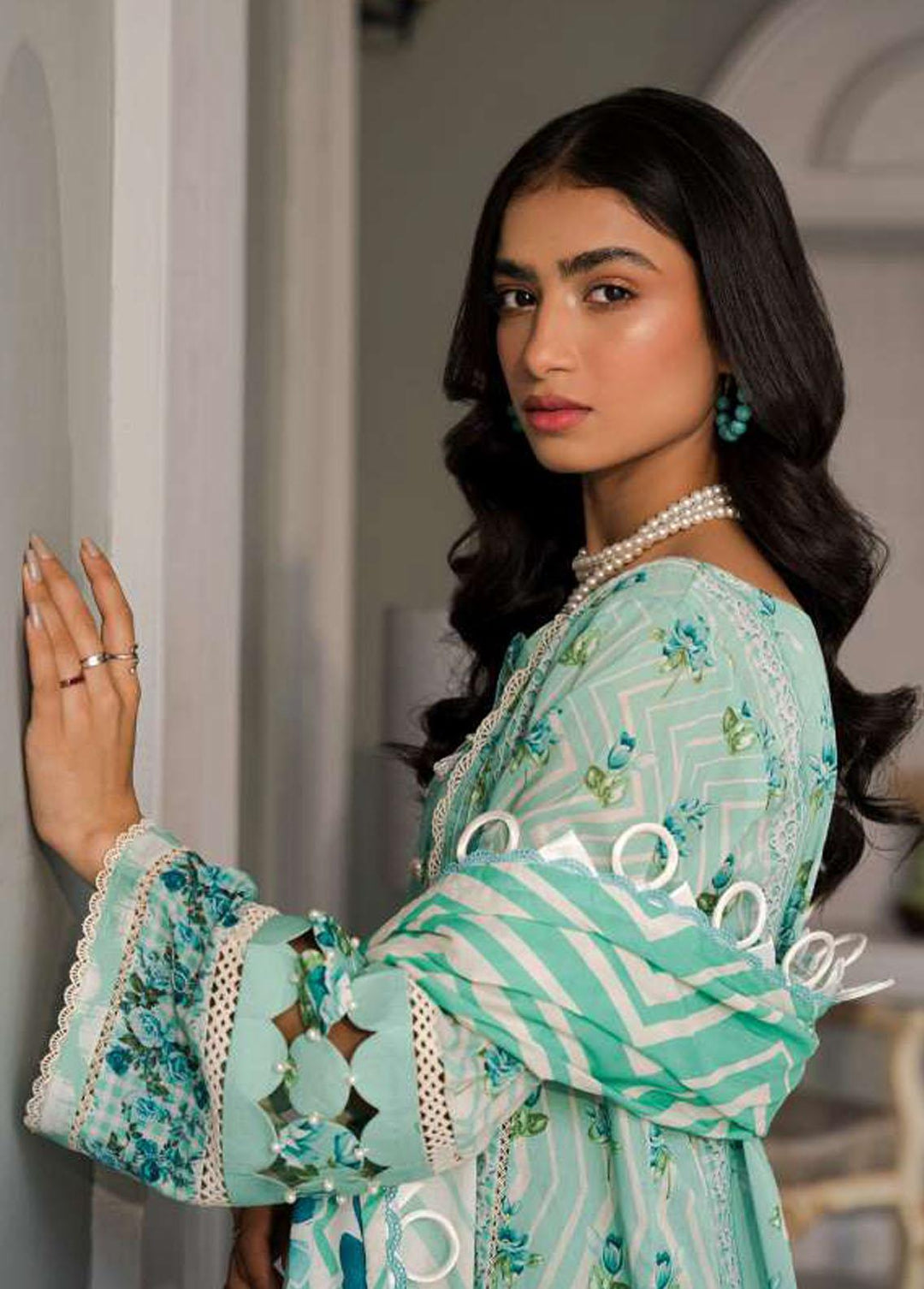Elaf Printed Lawn Suits Unstitched 3 Piece EF23L EPP-04B - Summer Collection