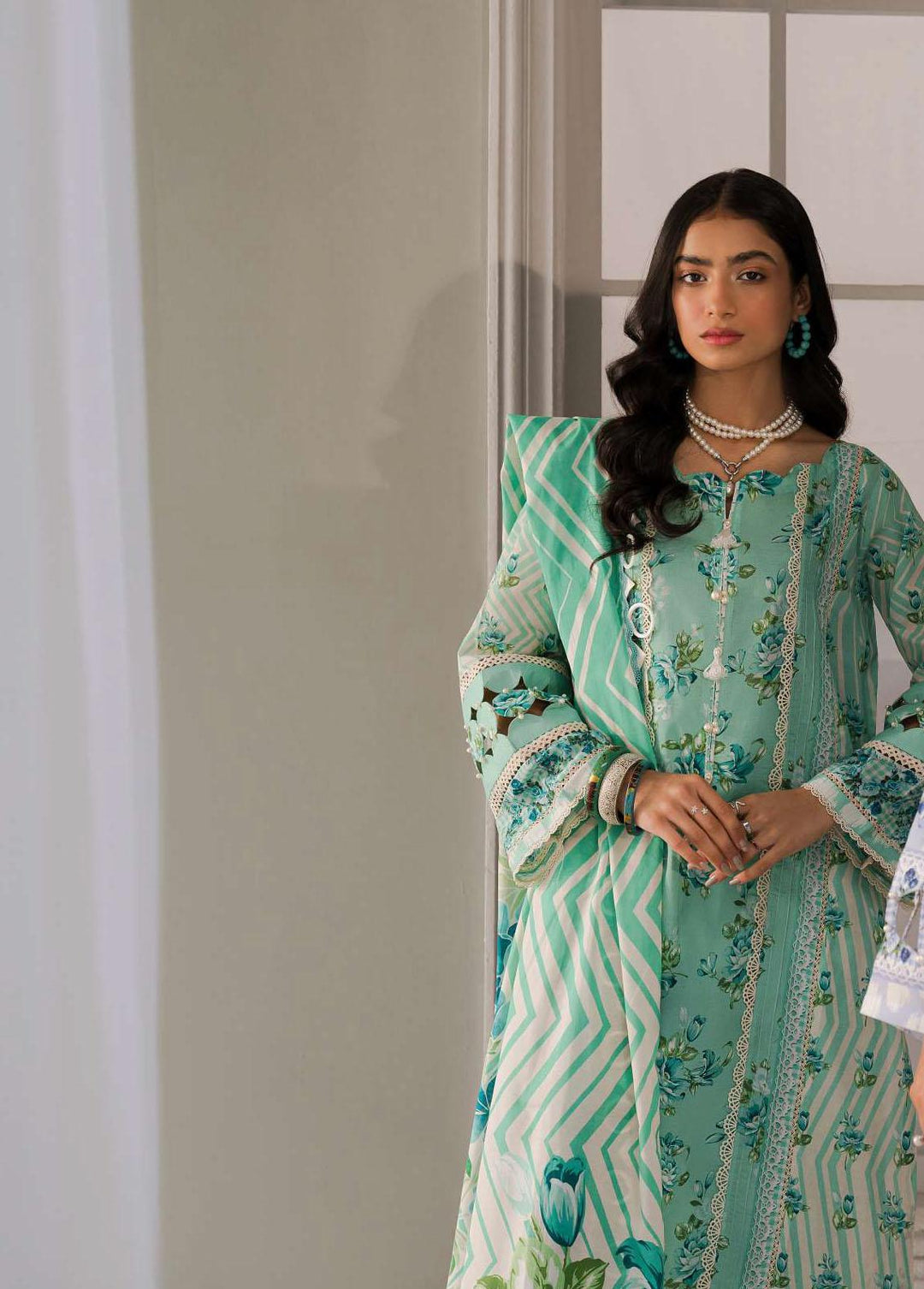 Elaf Printed Lawn Suits Unstitched 3 Piece EF23L EPP-04B - Summer Collection