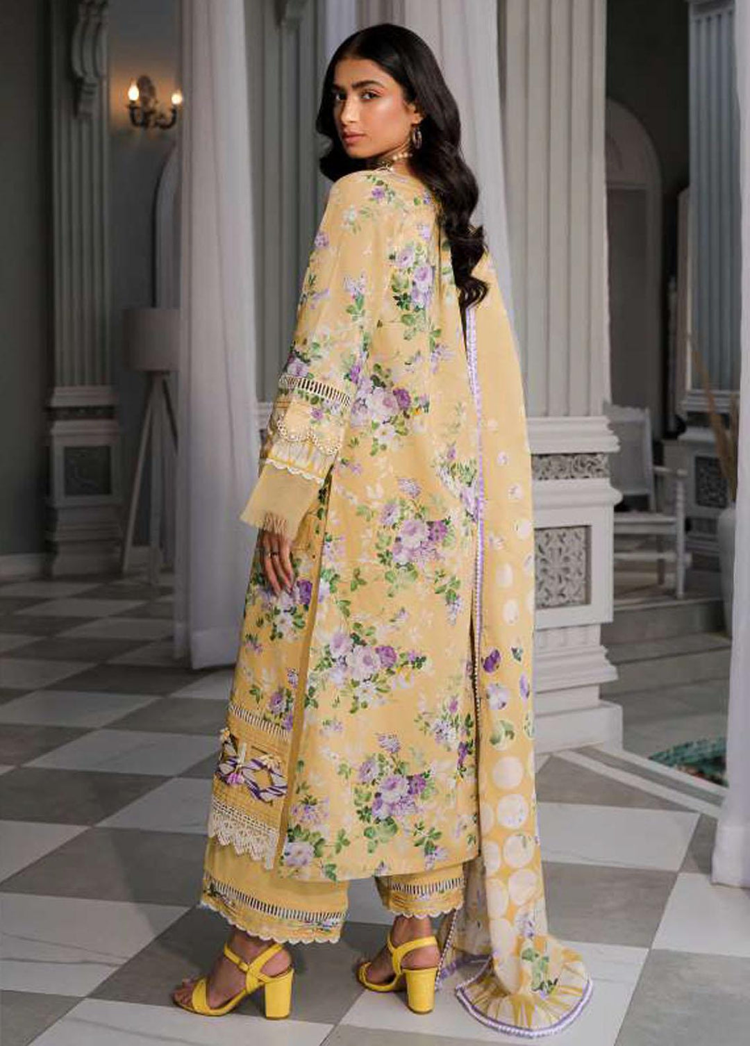 Elaf Printed Lawn Suits Unstitched 3 Piece EF23L EPP-05A - Summer Collection