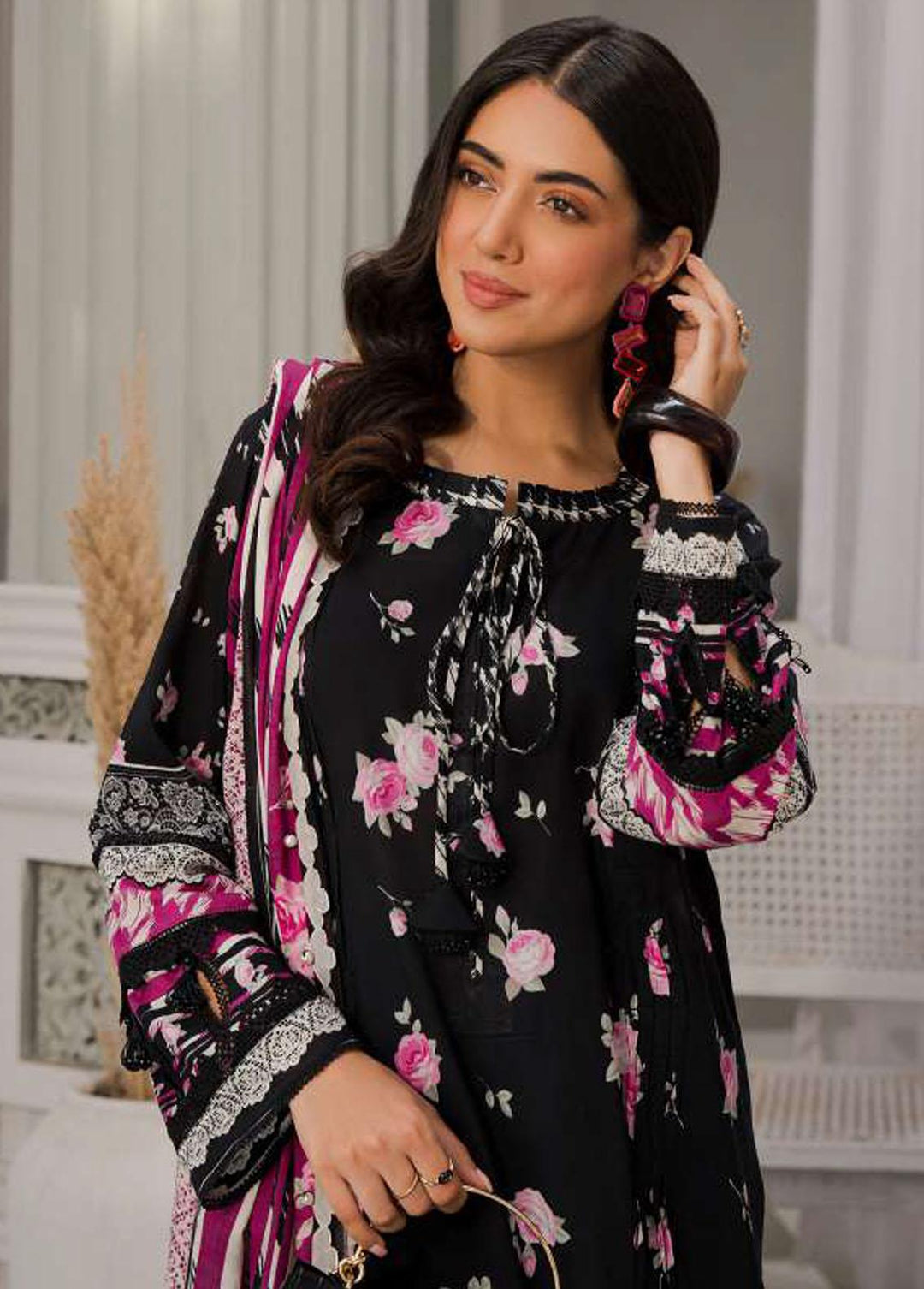 Elaf Printed Lawn Suits Unstitched 3 Piece EF23L EPP-08A - Summer Collection