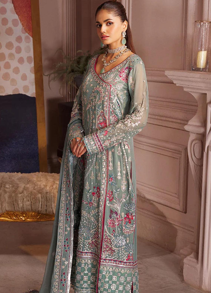 Elaine By Emaan Adeel Embroidered Chiffon Suits Unstitched 3 Piece EA23EL EL-04 - Luxury Collection