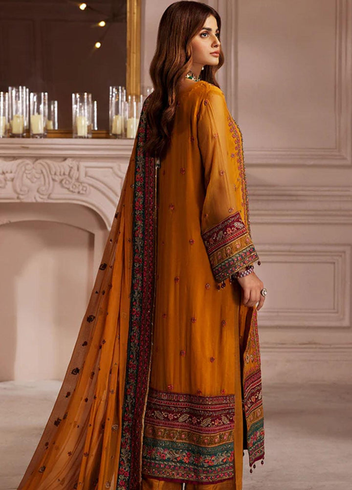 Elaine By Emaan Adeel Embroidered Chiffon Suits Unstitched 3 Piece EA23EL EL-07 - Luxury Collection