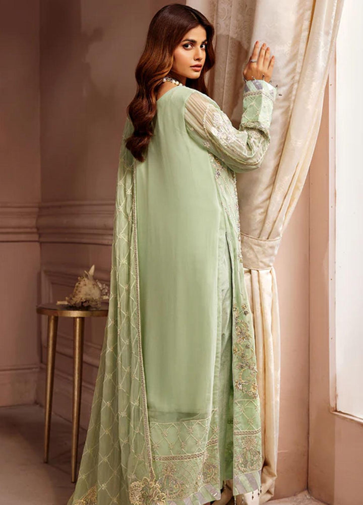 Elaine By Emaan Adeel Embroidered Chiffon Suits Unstitched 3 Piece EA23EL EL-09 - Luxury Collection