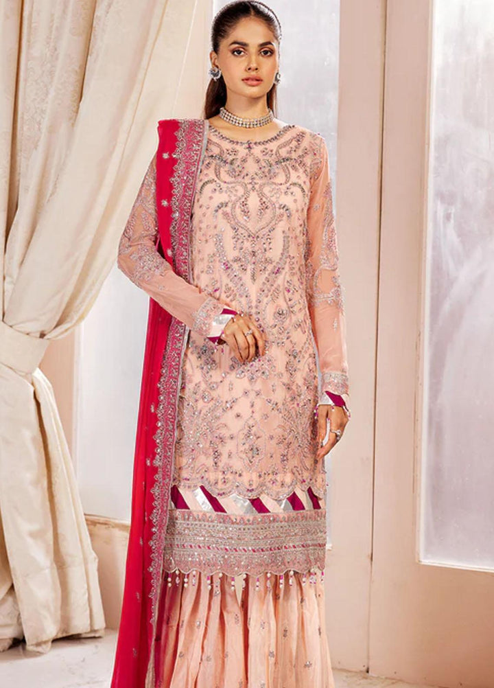 Elaine By Emaan Adeel Embroidered Chiffon Suits Unstitched 3 Piece EA23EL EL-10 - Luxury Collection
