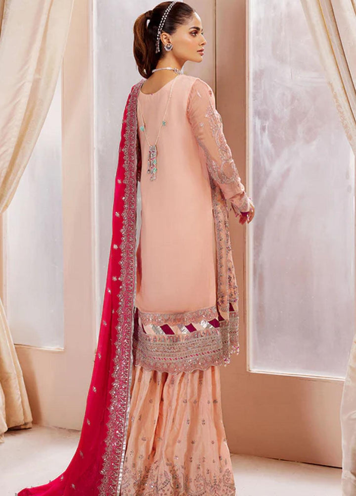 Elaine By Emaan Adeel Embroidered Chiffon Suits Unstitched 3 Piece EA23EL EL-10 - Luxury Collection