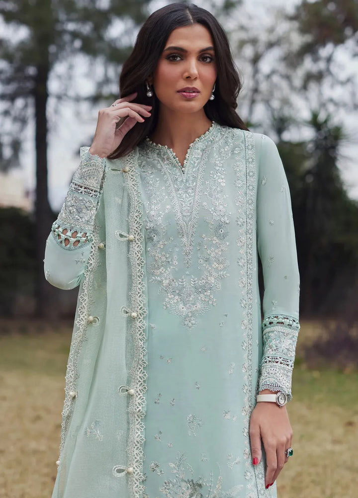 Elan Embroidered Lawn Suits Unstitched 3 Piece EL24L D-01B Mina - Summer Collection