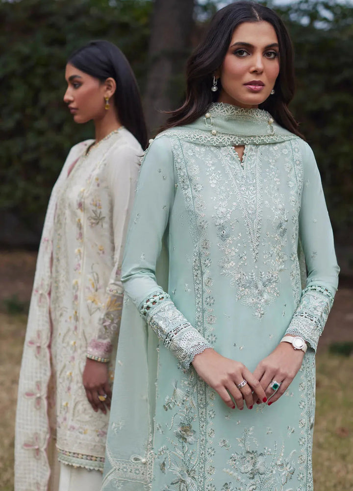 Elan Embroidered Lawn Suits Unstitched 3 Piece EL24L D-01B Mina - Summer Collection
