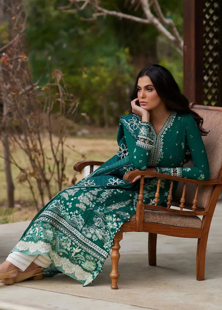 Elan Embroidered Lawn Suits Unstitched 3 Piece EL24L D-02A Nedine - Summer Collection