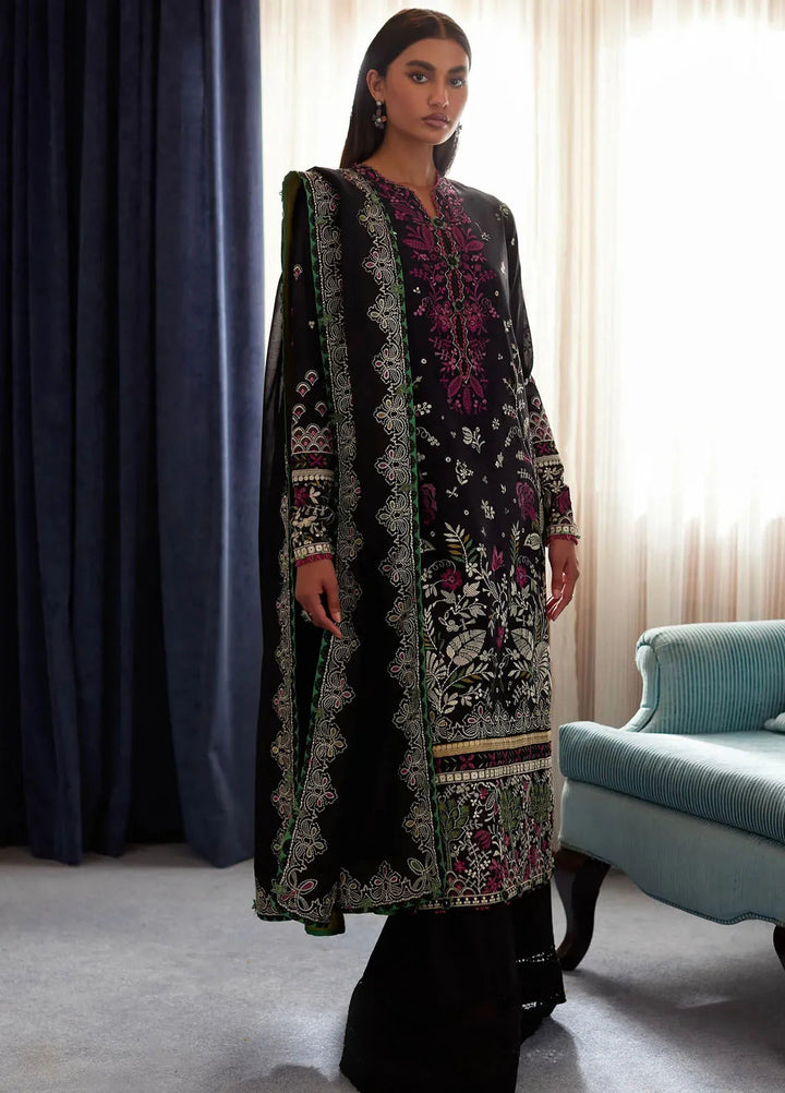 Elan Embroidered Lawn Suits Unstitched 3 Piece EL24L D-03B Qistina - Summer Collection