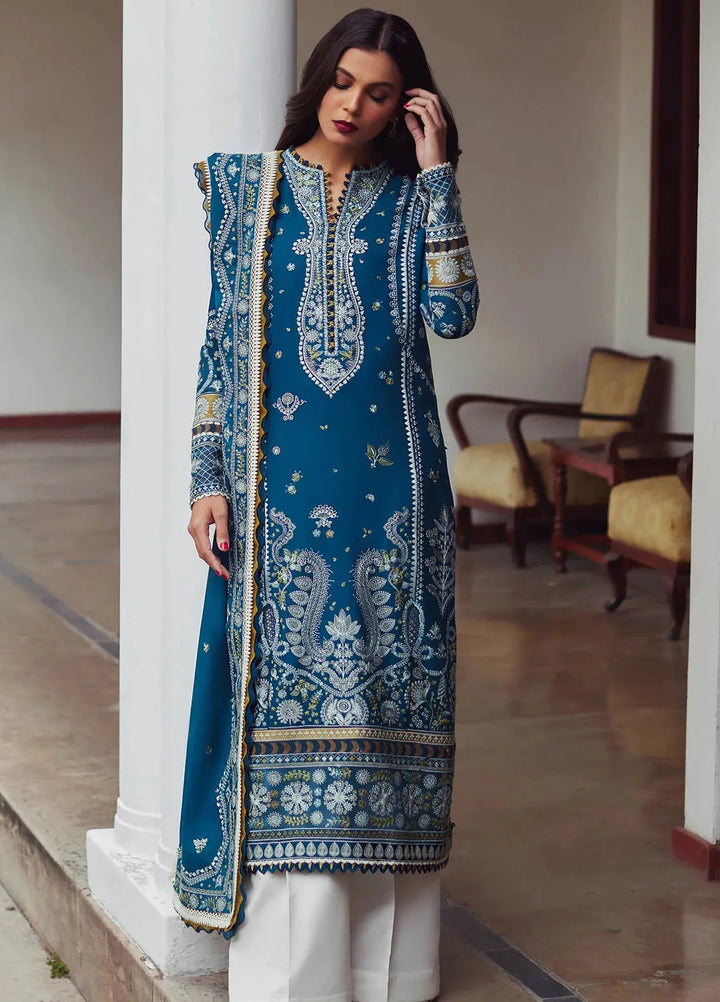 Elan Embroidered Lawn Suits Unstitched 3 Piece EL24L D-04A Mahrosh - Summer Collection