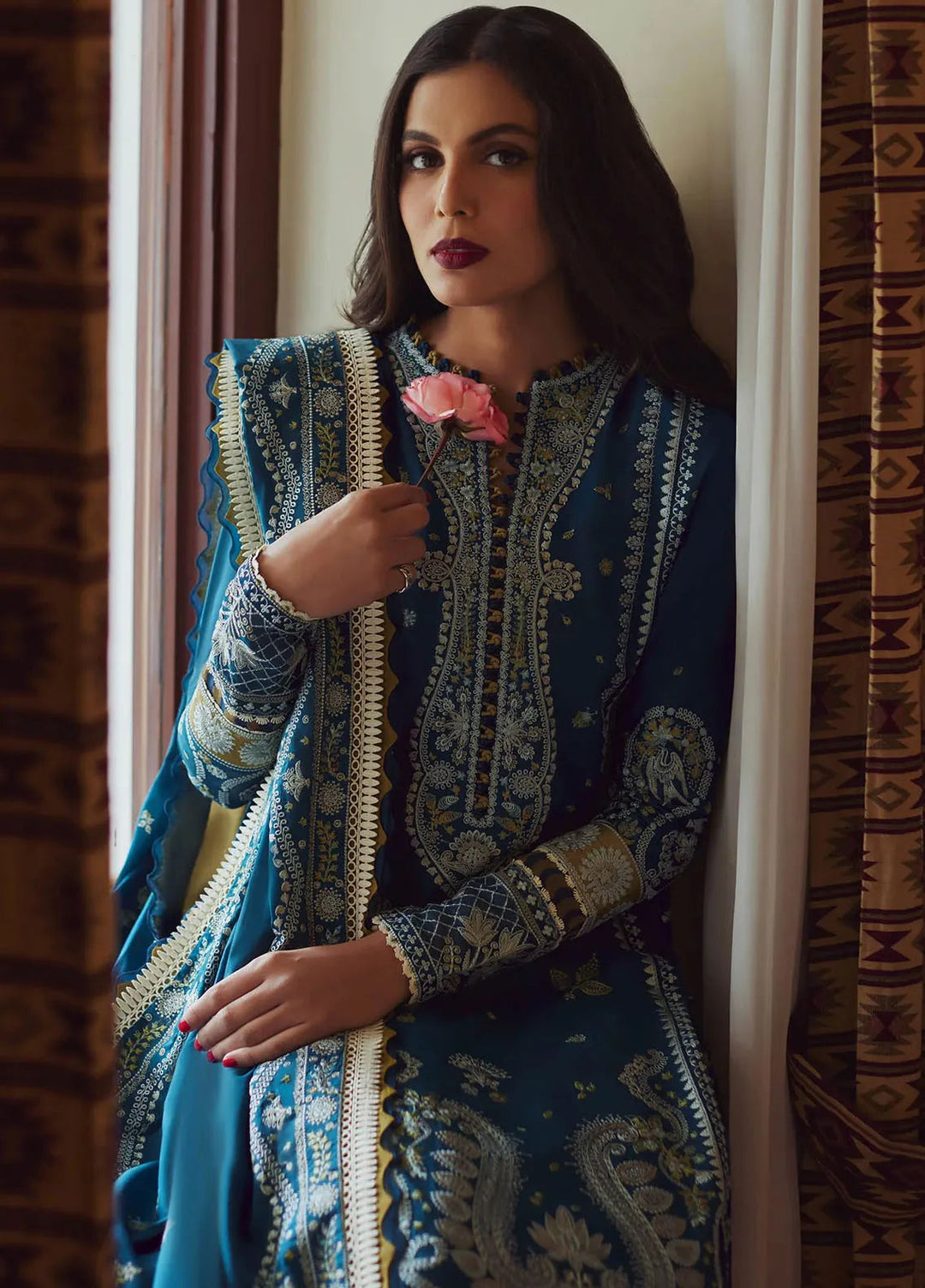 Elan Embroidered Lawn Suits Unstitched 3 Piece EL24L D-04A Mahrosh - Summer Collection