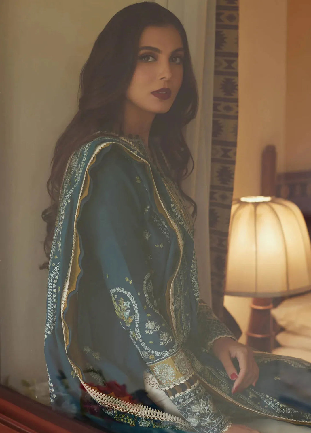 Elan Embroidered Lawn Suits Unstitched 3 Piece EL24L D-04A Mahrosh - Summer Collection