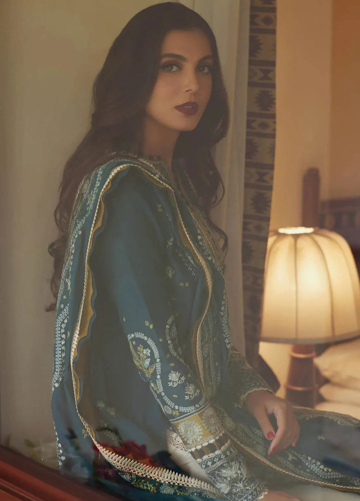 Elan Embroidered Lawn Suits Unstitched 3 Piece EL24L D-04A Mahrosh - Summer Collection