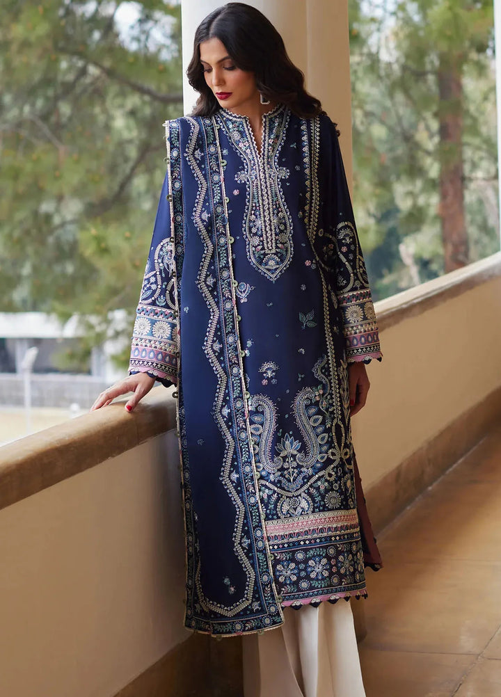 Elan Embroidered Lawn Suits Unstitched 3 Piece EL24L D-04B Mahrosh - Summer Collection
