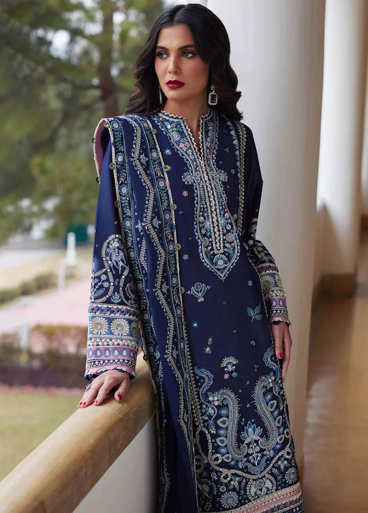 Elan Embroidered Lawn Suits Unstitched 3 Piece EL24L D-04B Mahrosh - Summer Collection