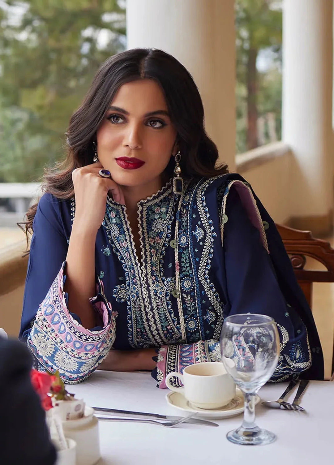 Elan Embroidered Lawn Suits Unstitched 3 Piece EL24L D-04B Mahrosh - Summer Collection