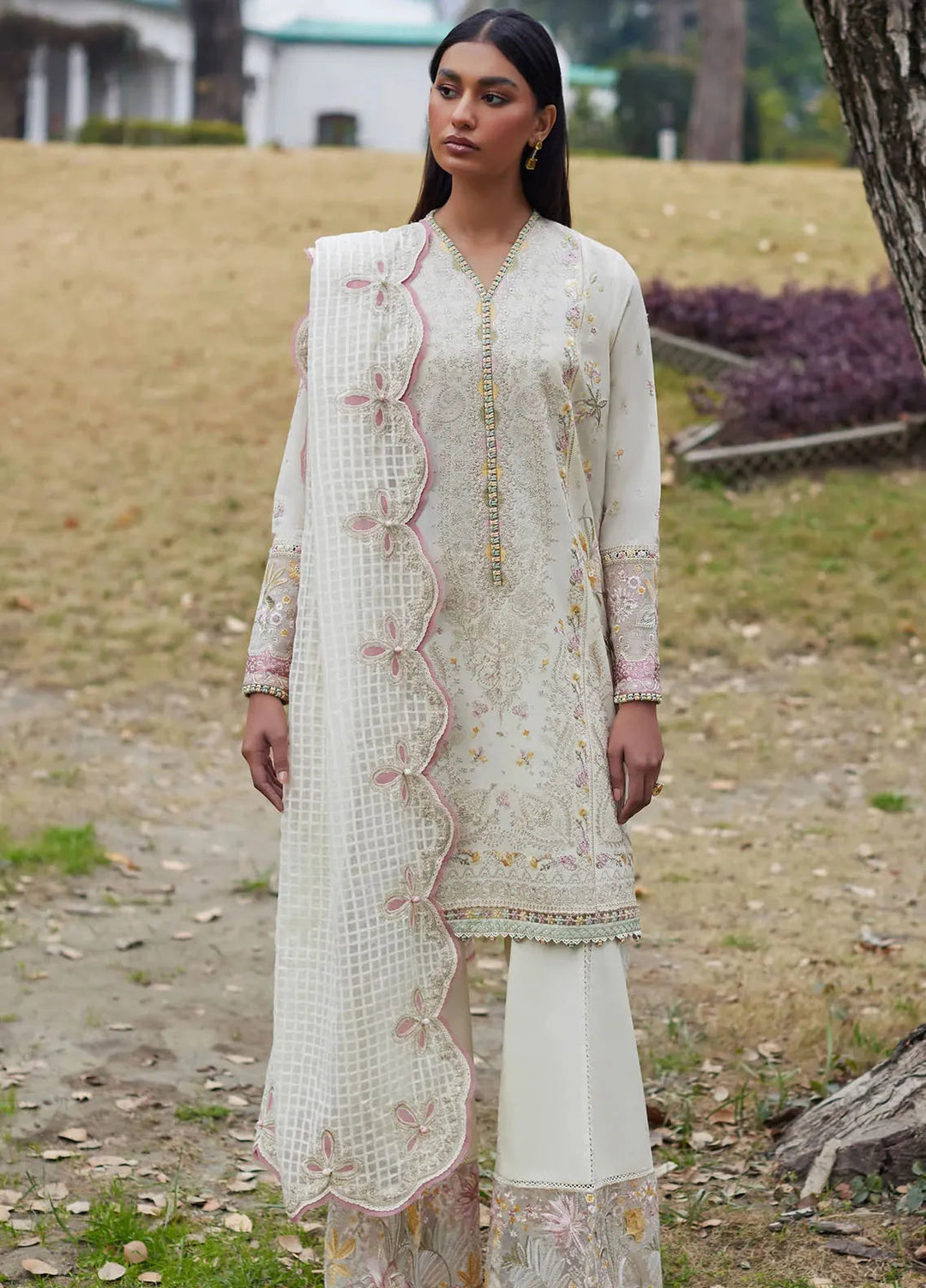 Elan Embroidered Lawn Suits Unstitched 3 Piece EL24L D-05A Neziha - Summer Collection