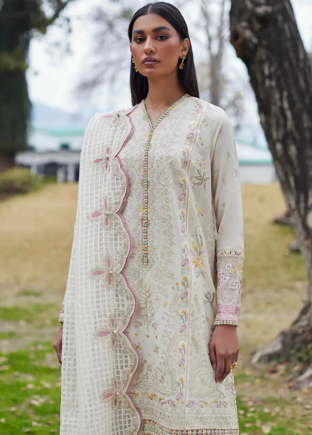 Elan Embroidered Lawn Suits Unstitched 3 Piece EL24L D-05A Neziha - Summer Collection
