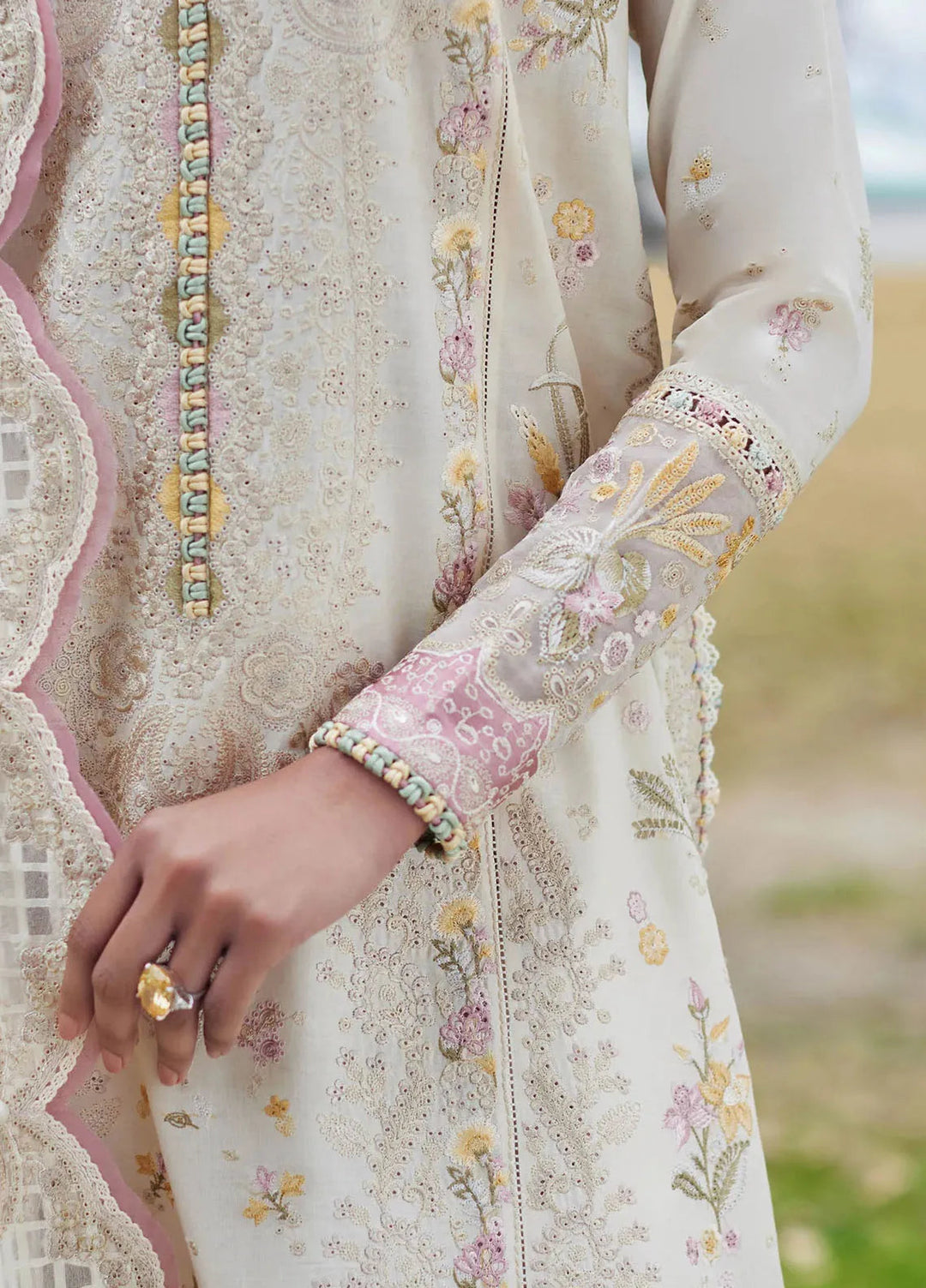 Elan Embroidered Lawn Suits Unstitched 3 Piece EL24L D-05A Neziha - Summer Collection