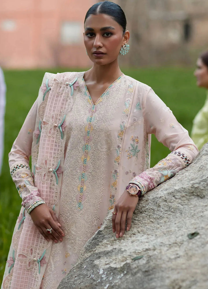 Elan Embroidered Lawn Suits Unstitched 3 Piece EL24L D-05B Neziha - Summer Collection
