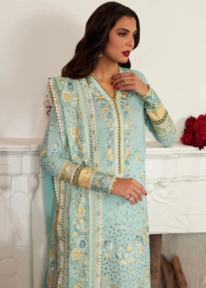 Elan Embroidered Lawn Suits Unstitched 3 Piece EL24L D-06A Ivana - Summer Collection