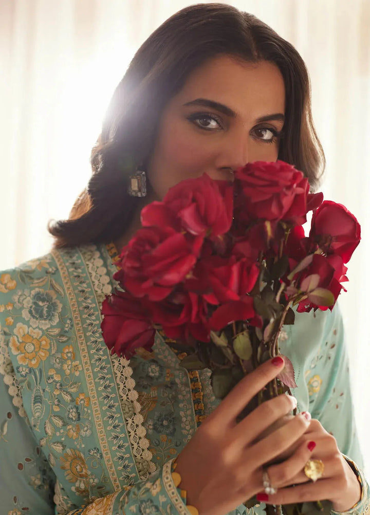 Elan Embroidered Lawn Suits Unstitched 3 Piece EL24L D-06A Ivana - Summer Collection