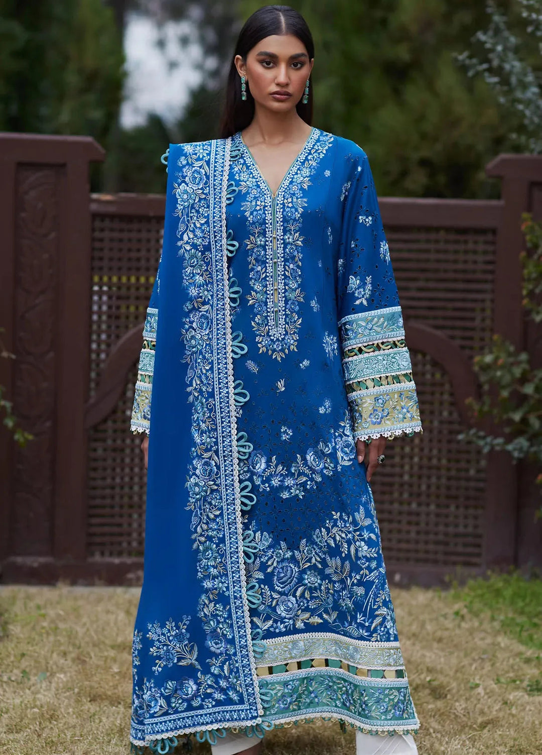 Elan Embroidered Lawn Suits Unstitched 3 Piece EL24L D-06B Ivana - Summer Collection