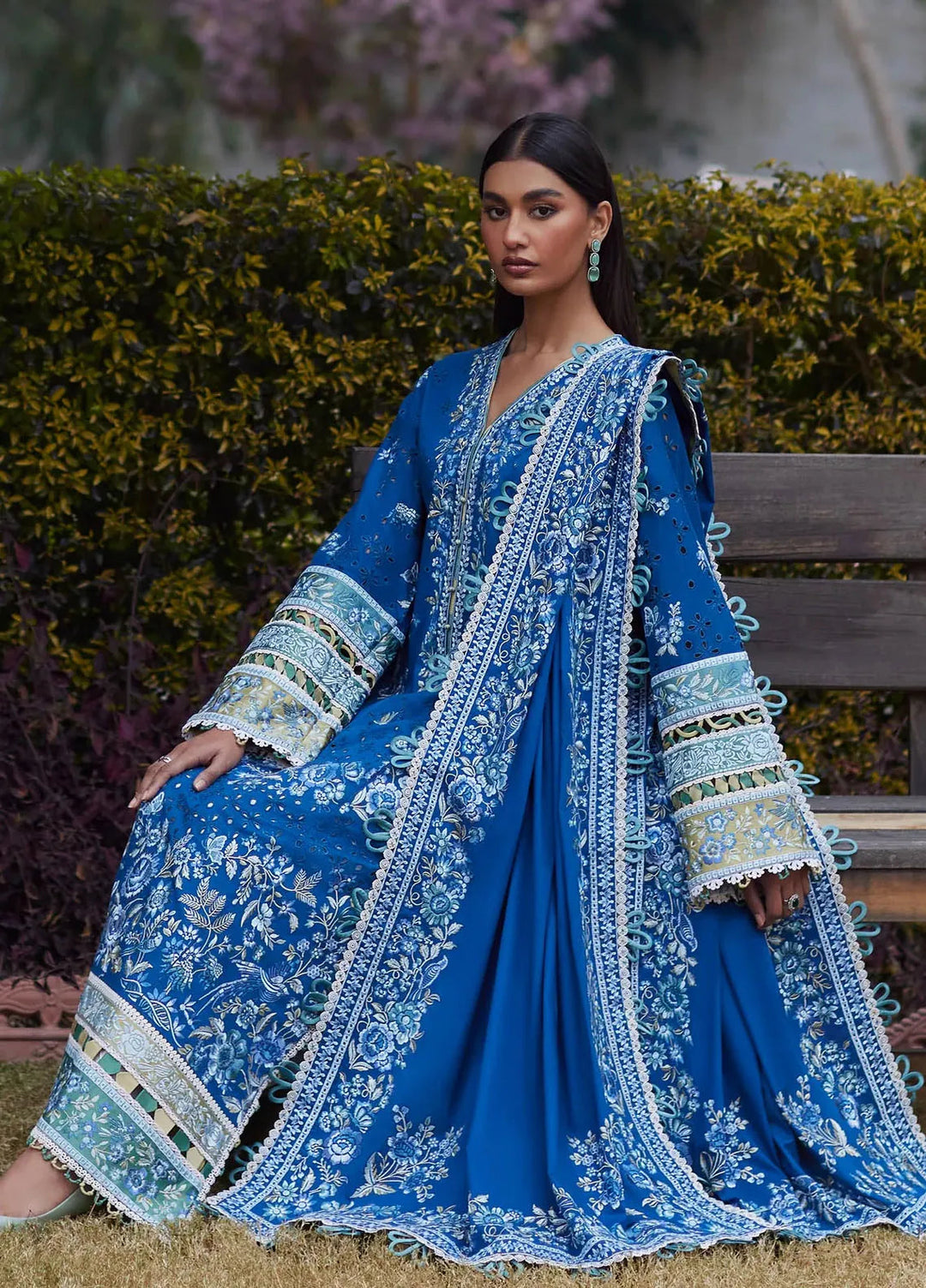 Elan Embroidered Lawn Suits Unstitched 3 Piece EL24L D-06B Ivana - Summer Collection